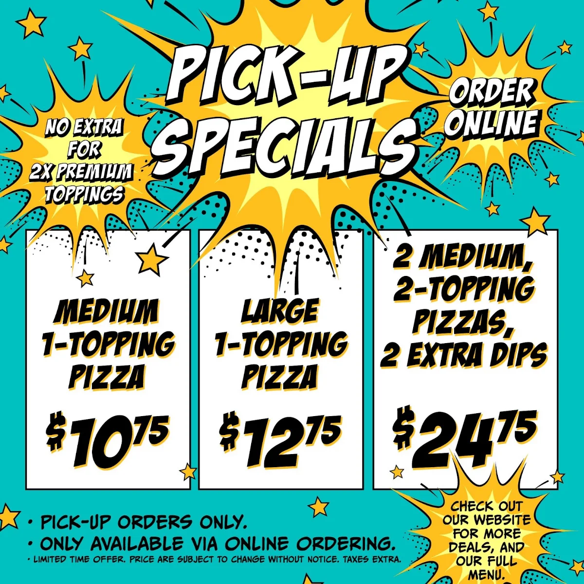Menu, POWER PIZZA