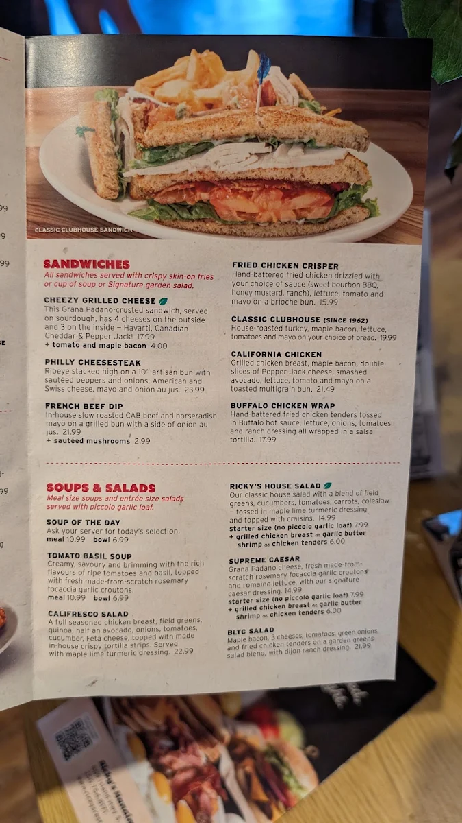 Menu, Ricky's All Day Grill - Nanaimo South-In the Days Inn