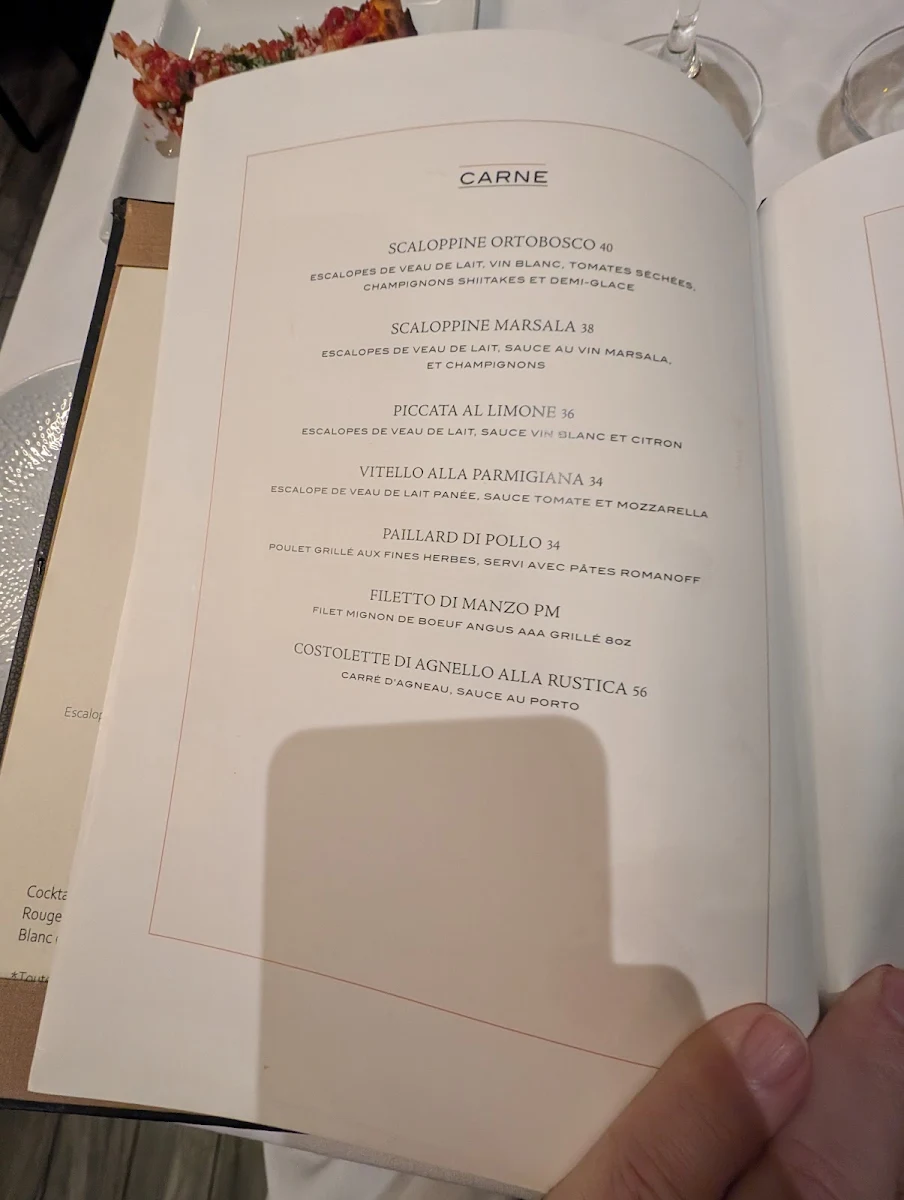 Menu, Bravi