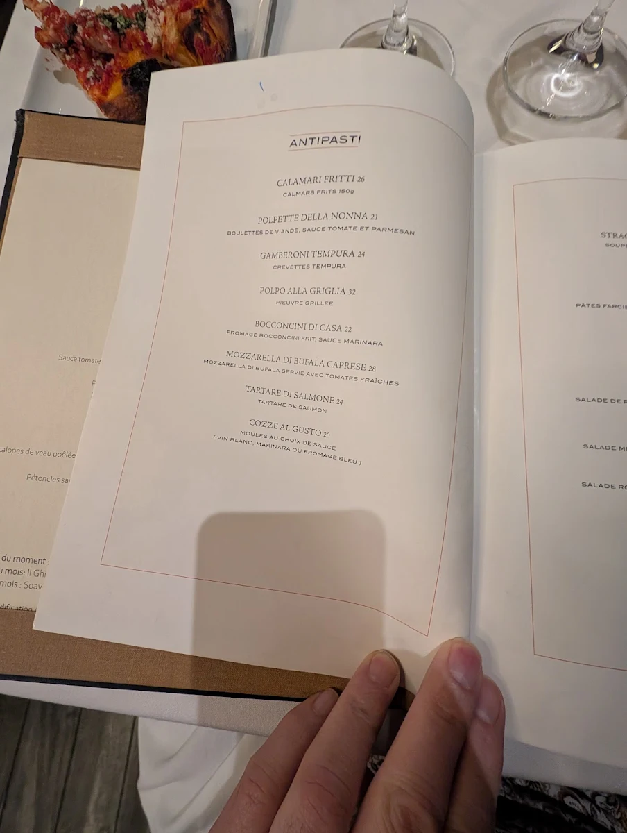 Menu, Bravi