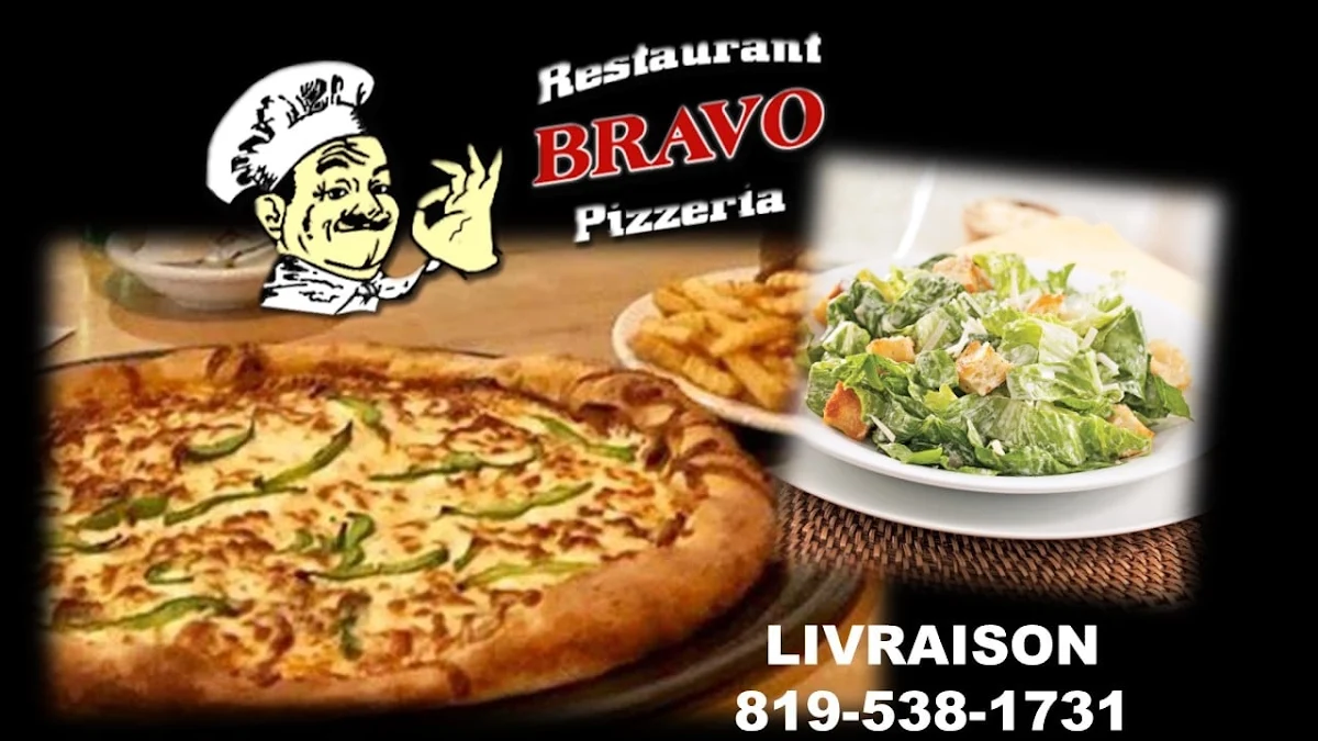 Menu, Restaurant Bravo Pizzeria