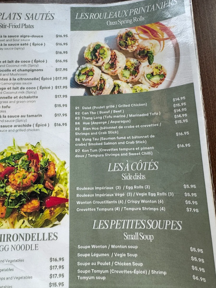 Menu, Restaurant Ozen