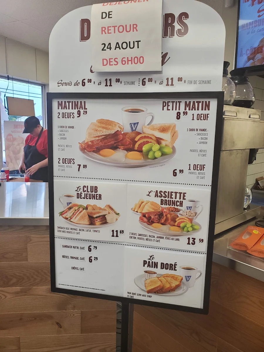 Menu, Valentine