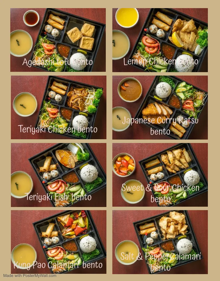 Menu, Veggie Chef