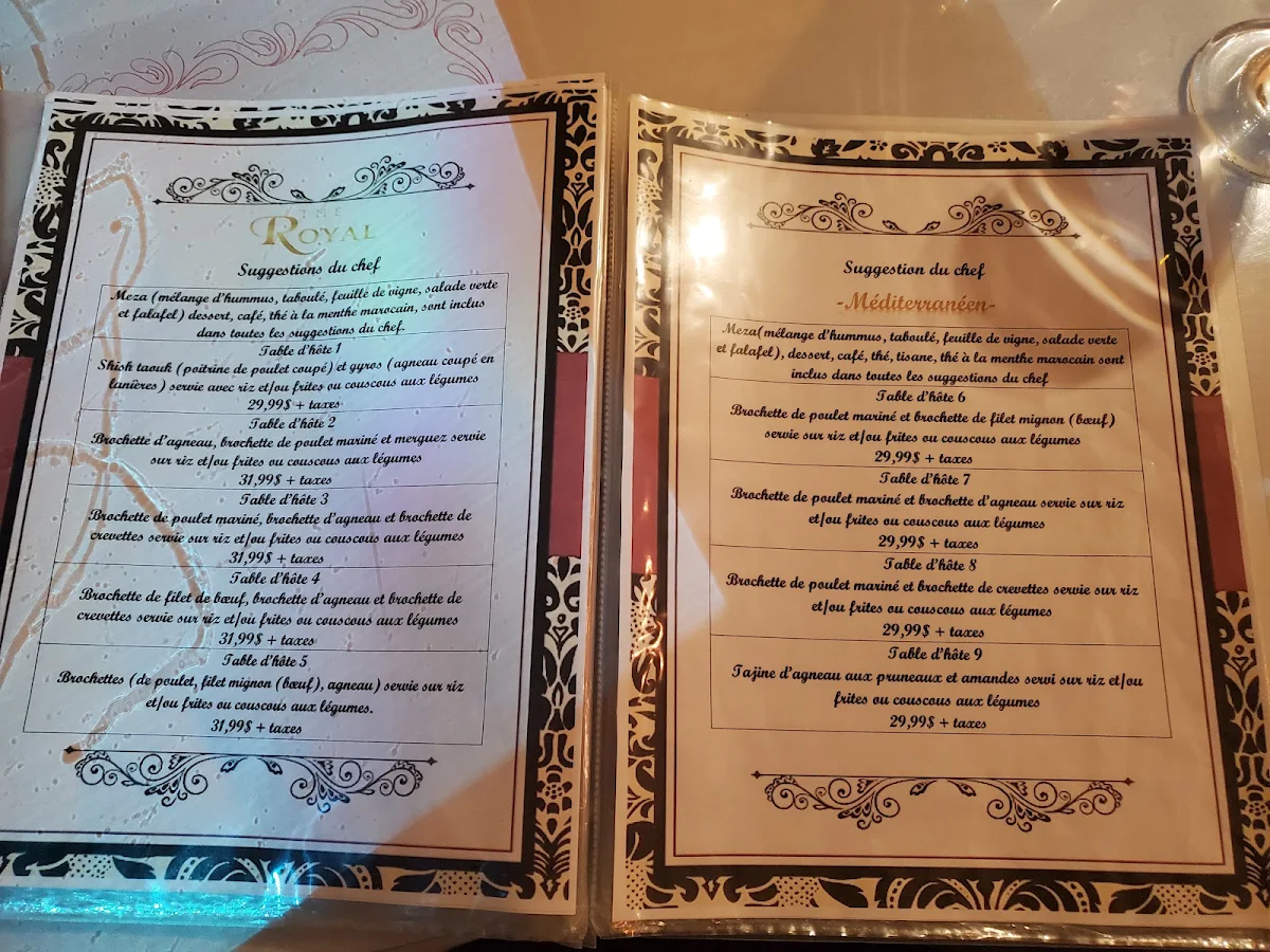 Menu, Baladi