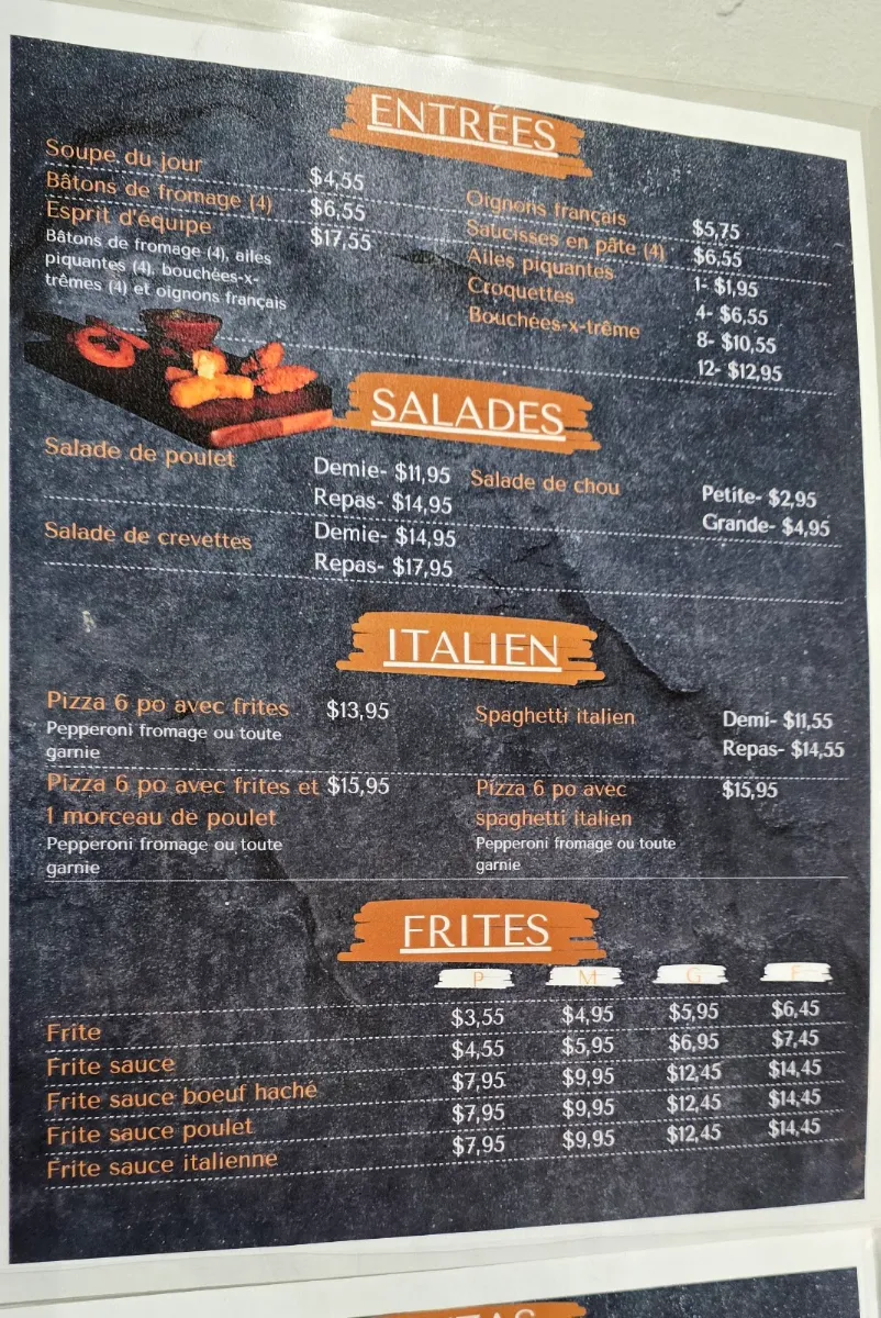 Menu, Restaurant Le Saint-Michel 2022