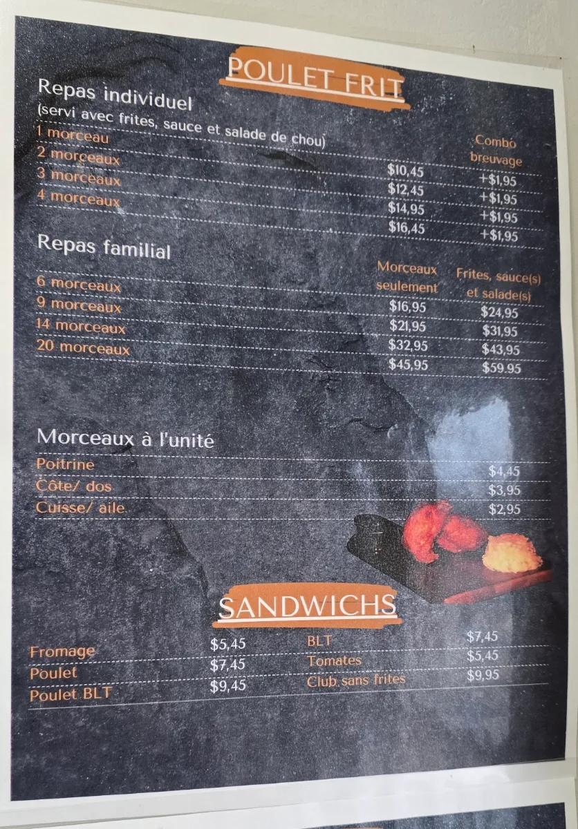 Menu, Restaurant Le Saint-Michel 2022