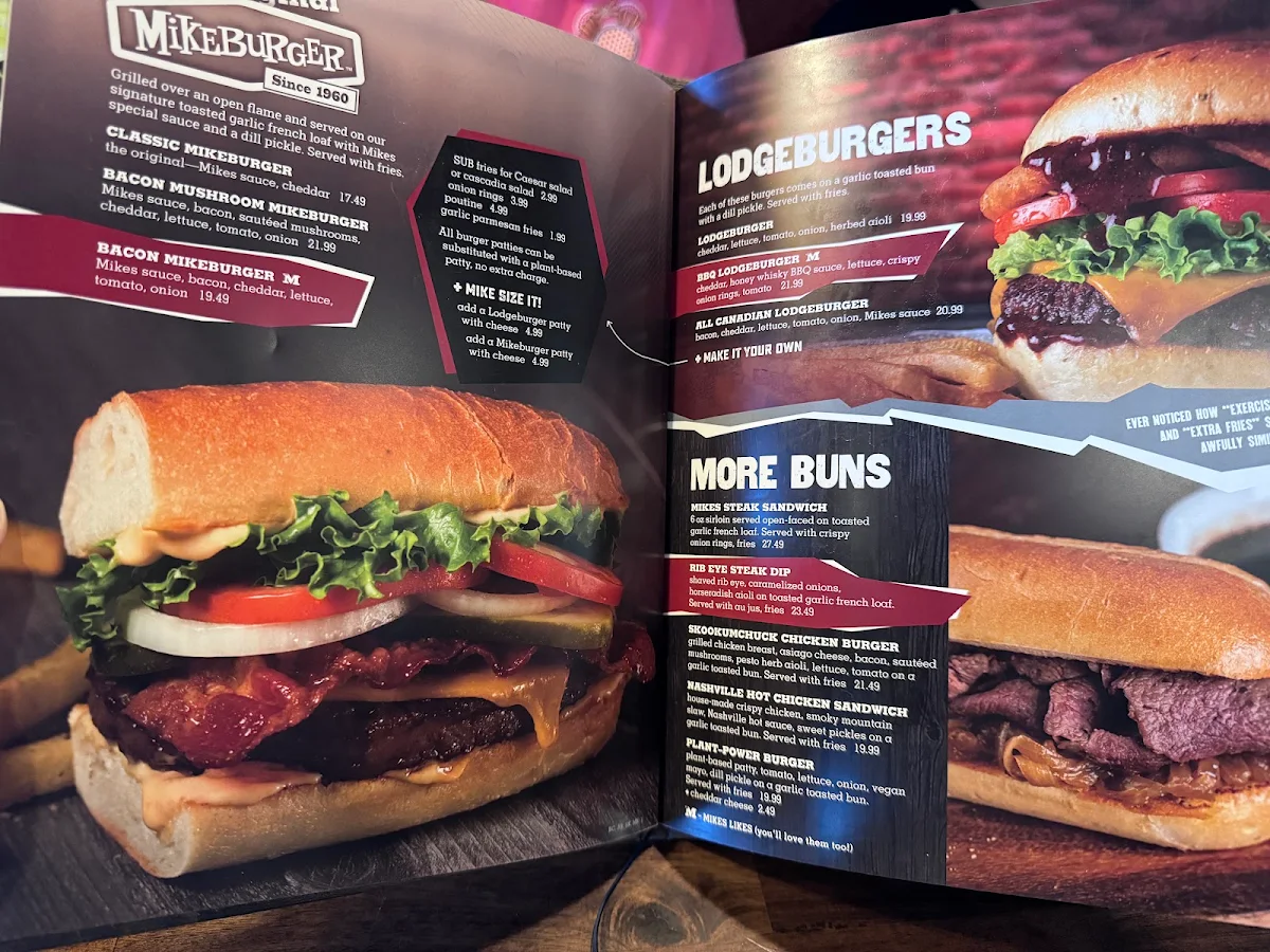 Menu, MR MIKES SteakhouseCasual