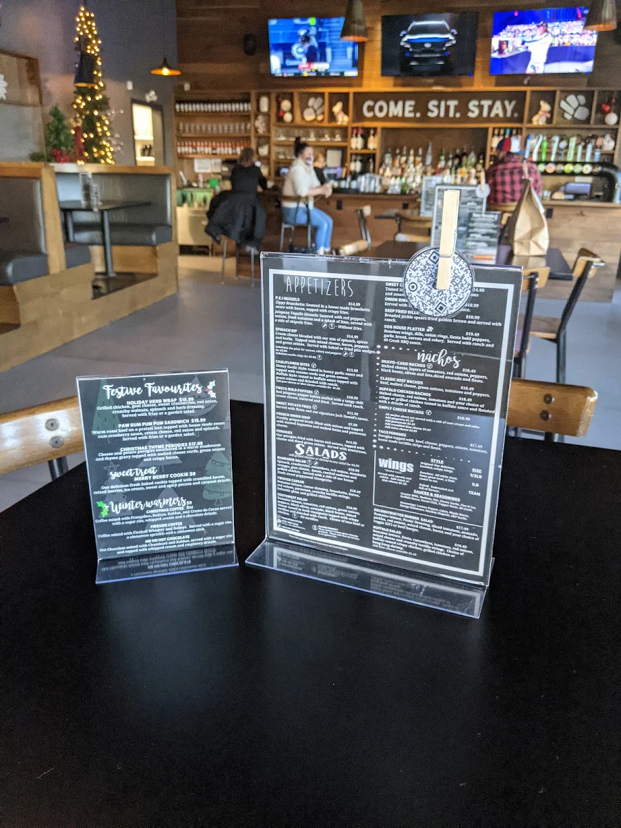 Menu, Bad Dog Sarnia