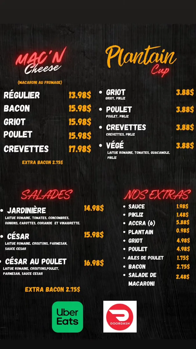 Menu, Restaurant - Le Grand Goût