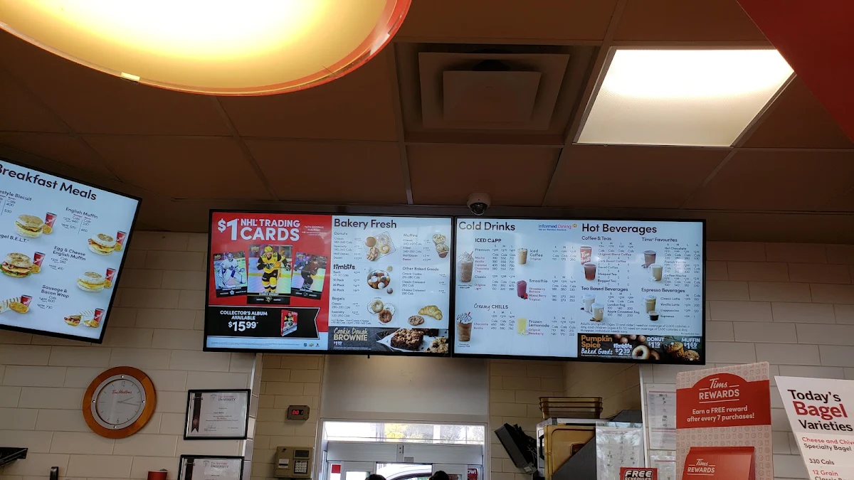 Menu, Tim Hortons