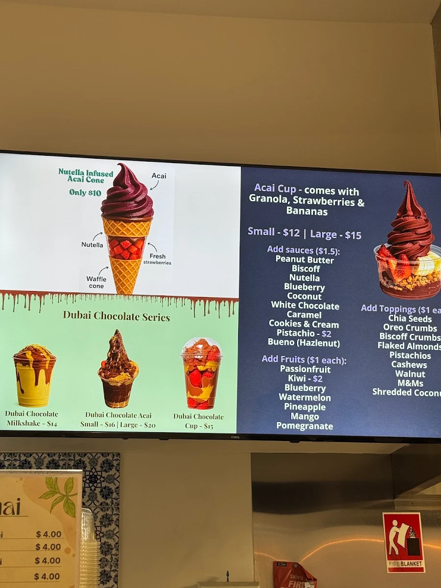 Menu, The Kebab & Acai Co