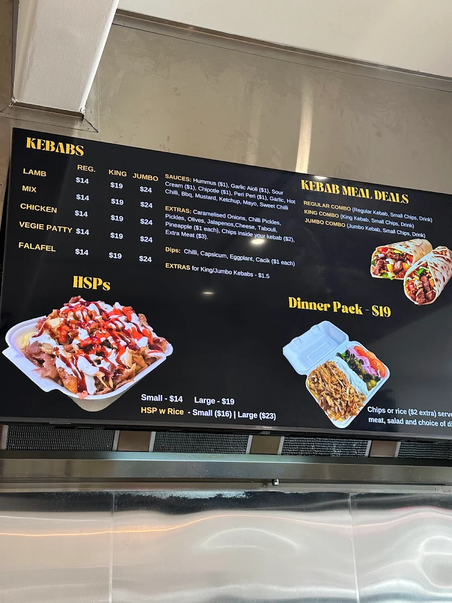 Menu, The Kebab & Acai Co