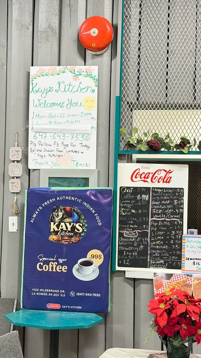 Menu, Kay’s Kitchen La Ronge