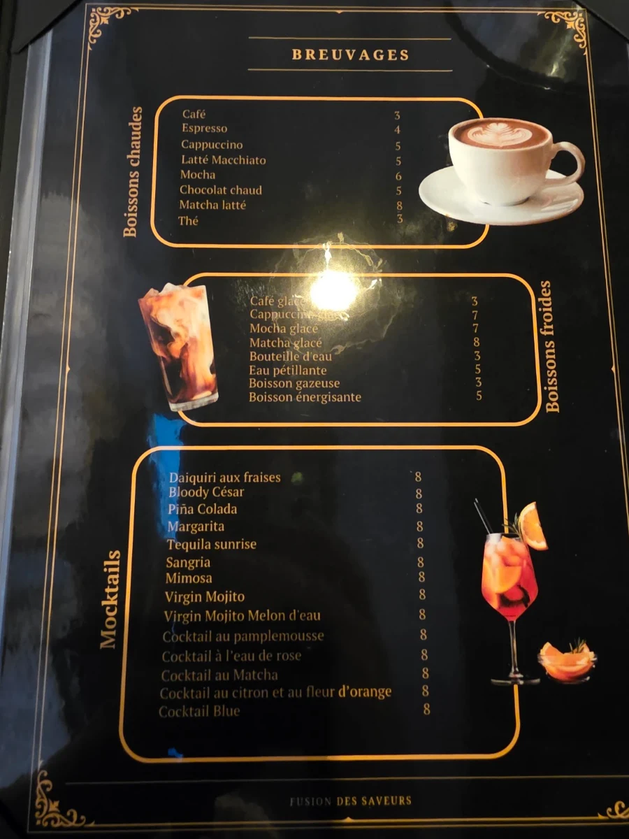 Menu, Fusion des Saveurs