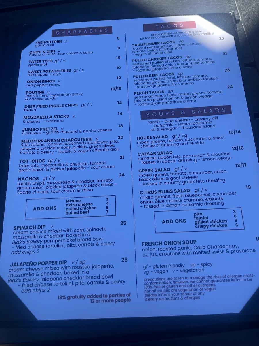 Menu, The Loose Goose RestoPub & Lounge