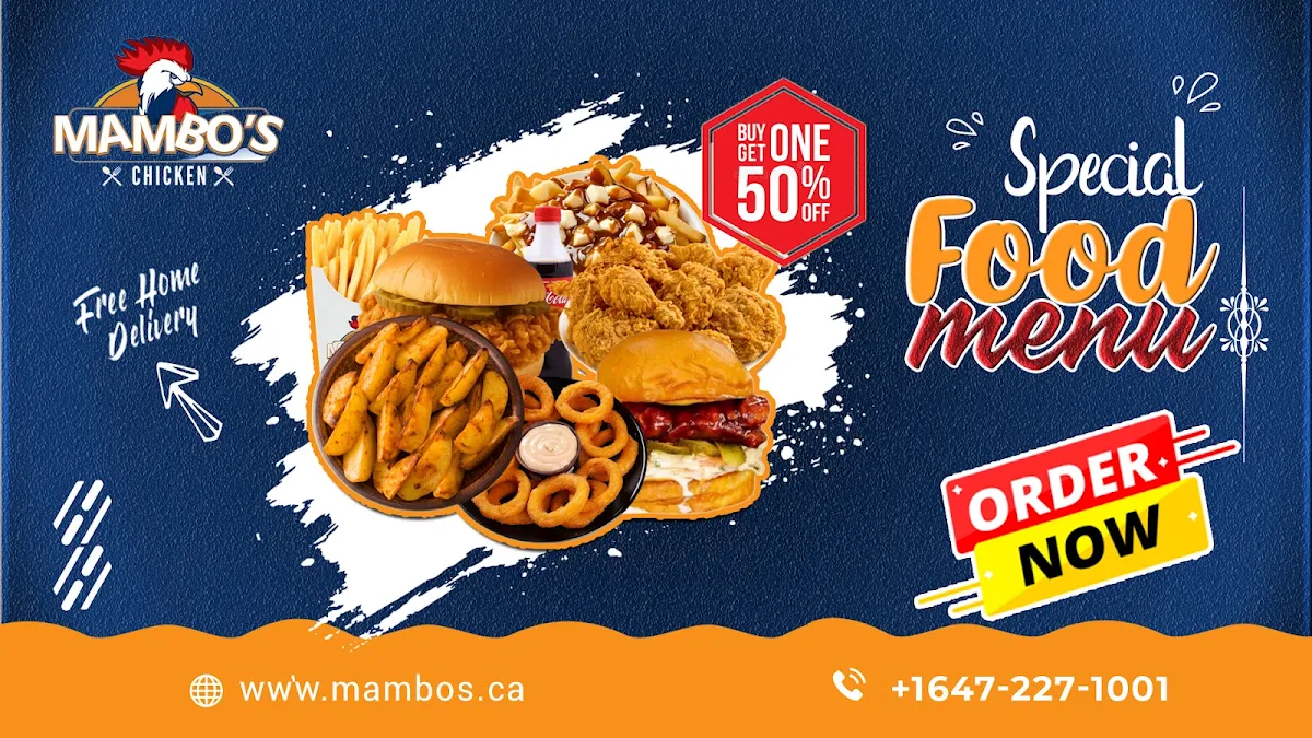 Menu, Mambo's Chicken & BBQ