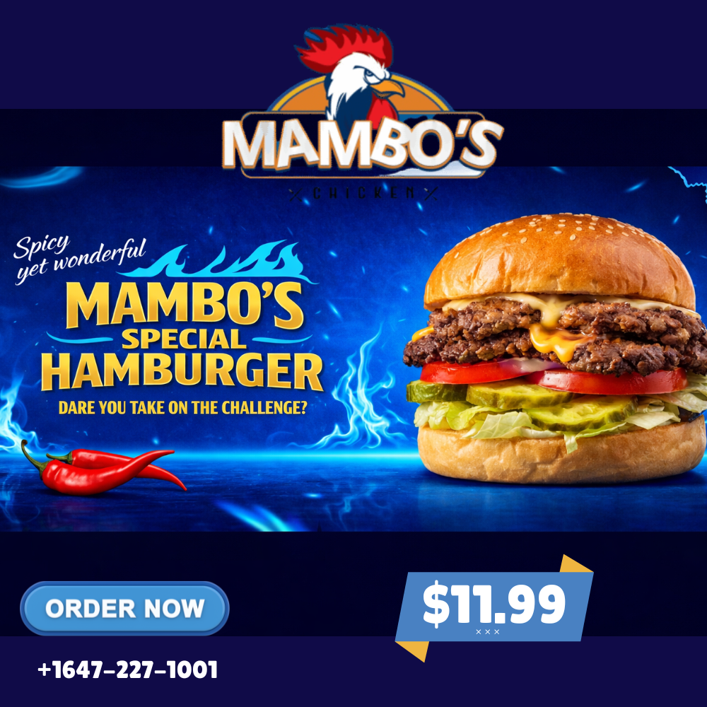 Menu, Mambo's Chicken & BBQ