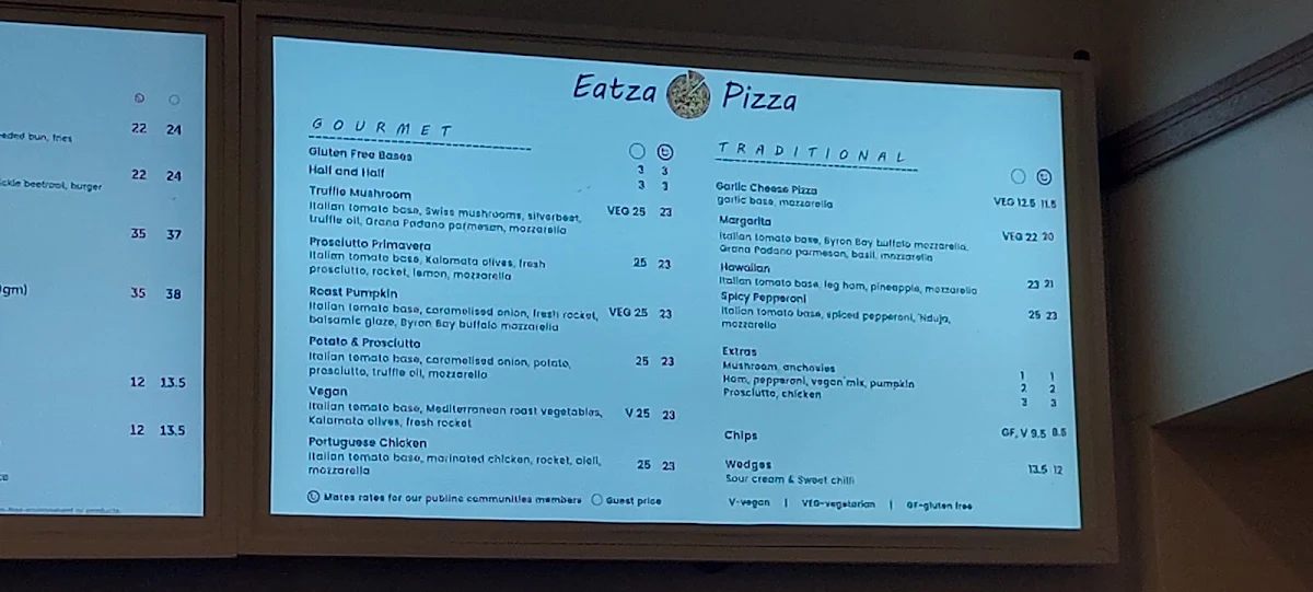 Menu, Hotel Brunswick