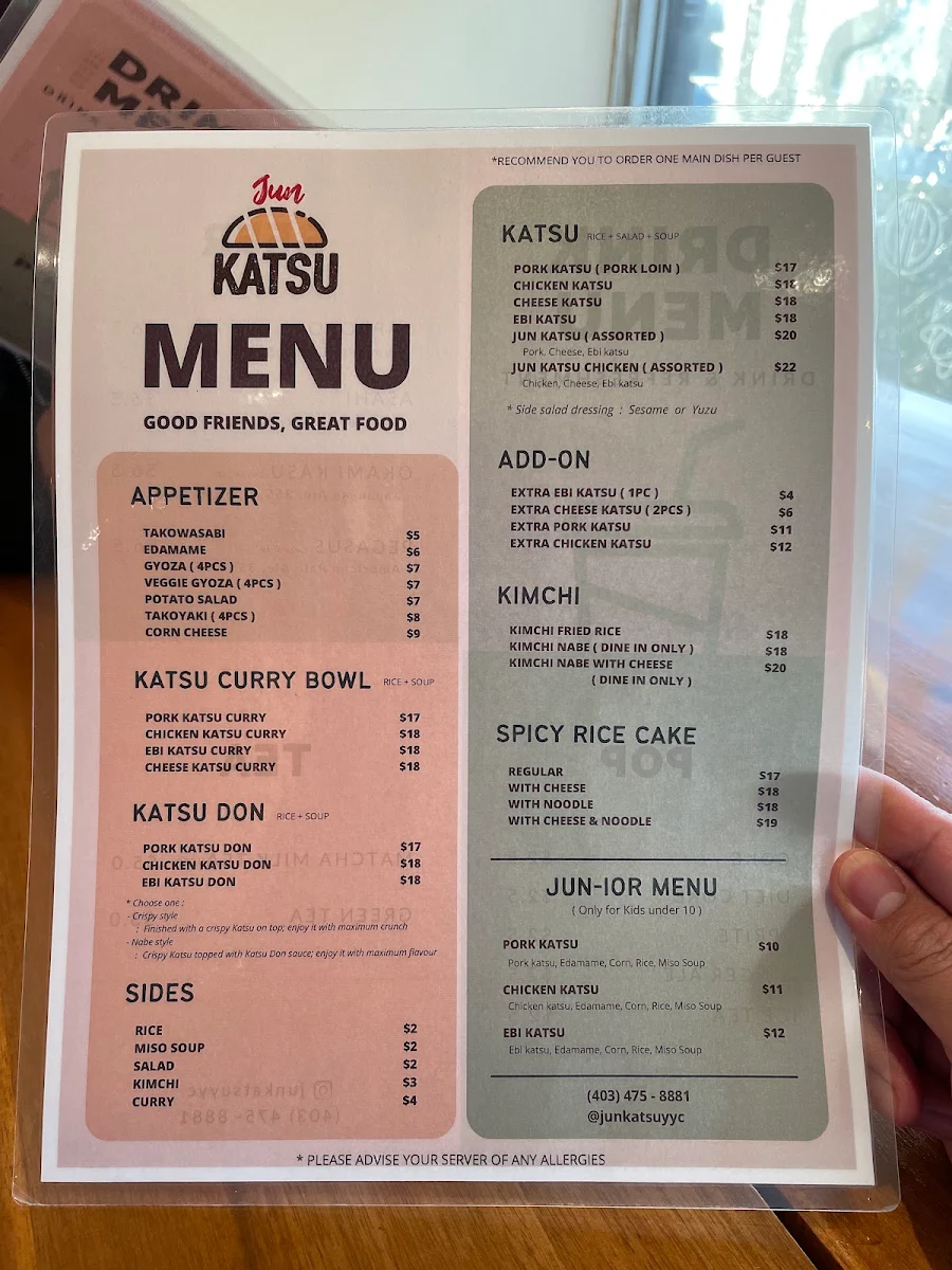 Menu, Jun katsu