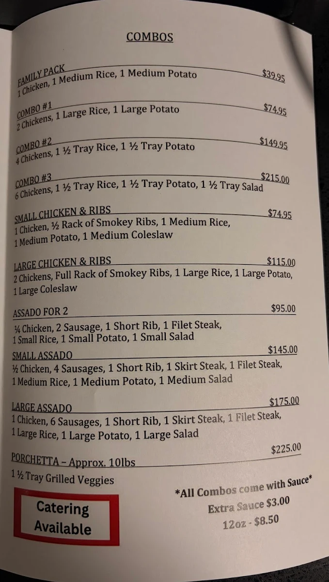 Menu, La Parrilla