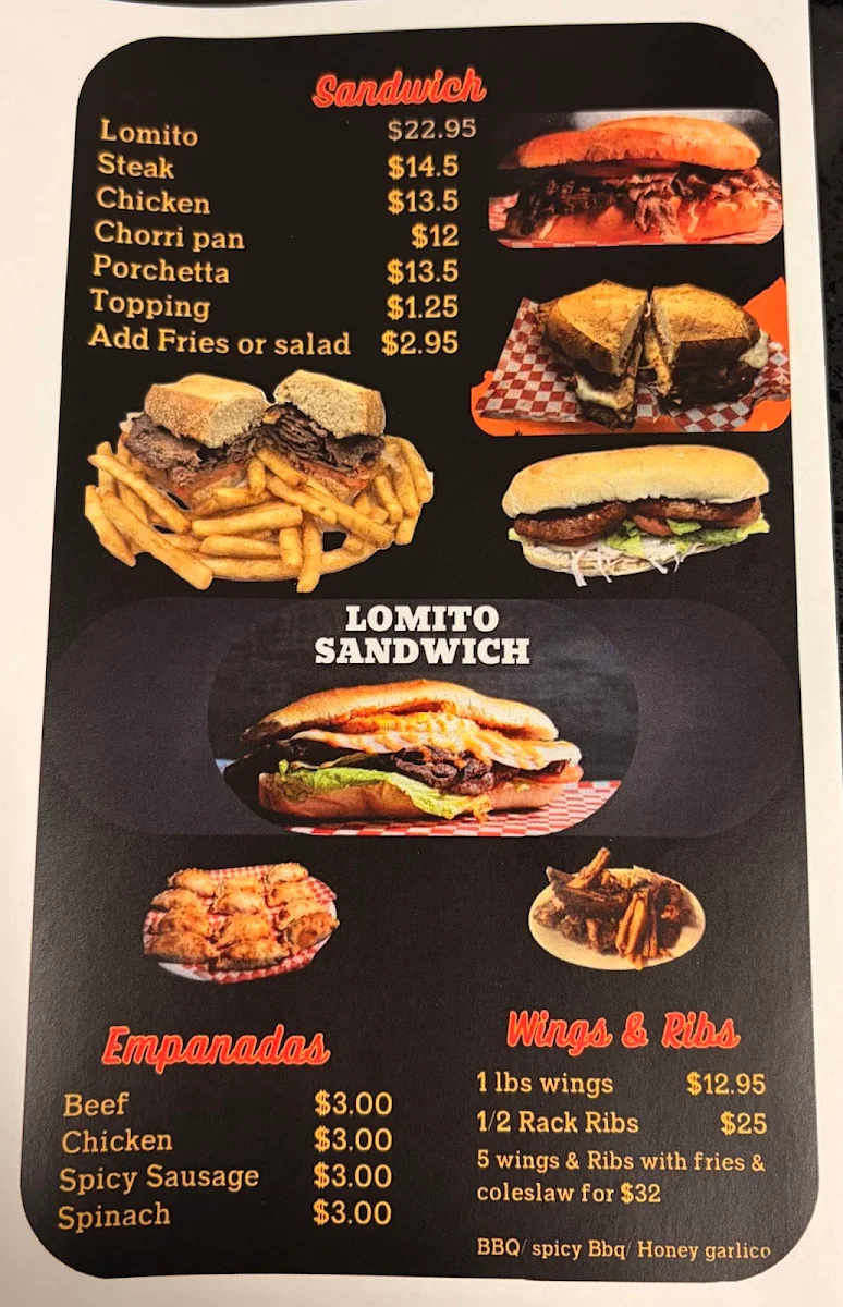 Menu, La Parrilla
