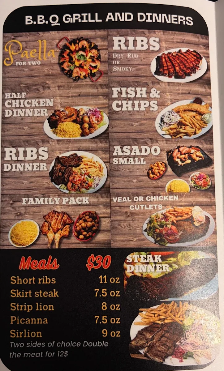 Menu, La Parrilla