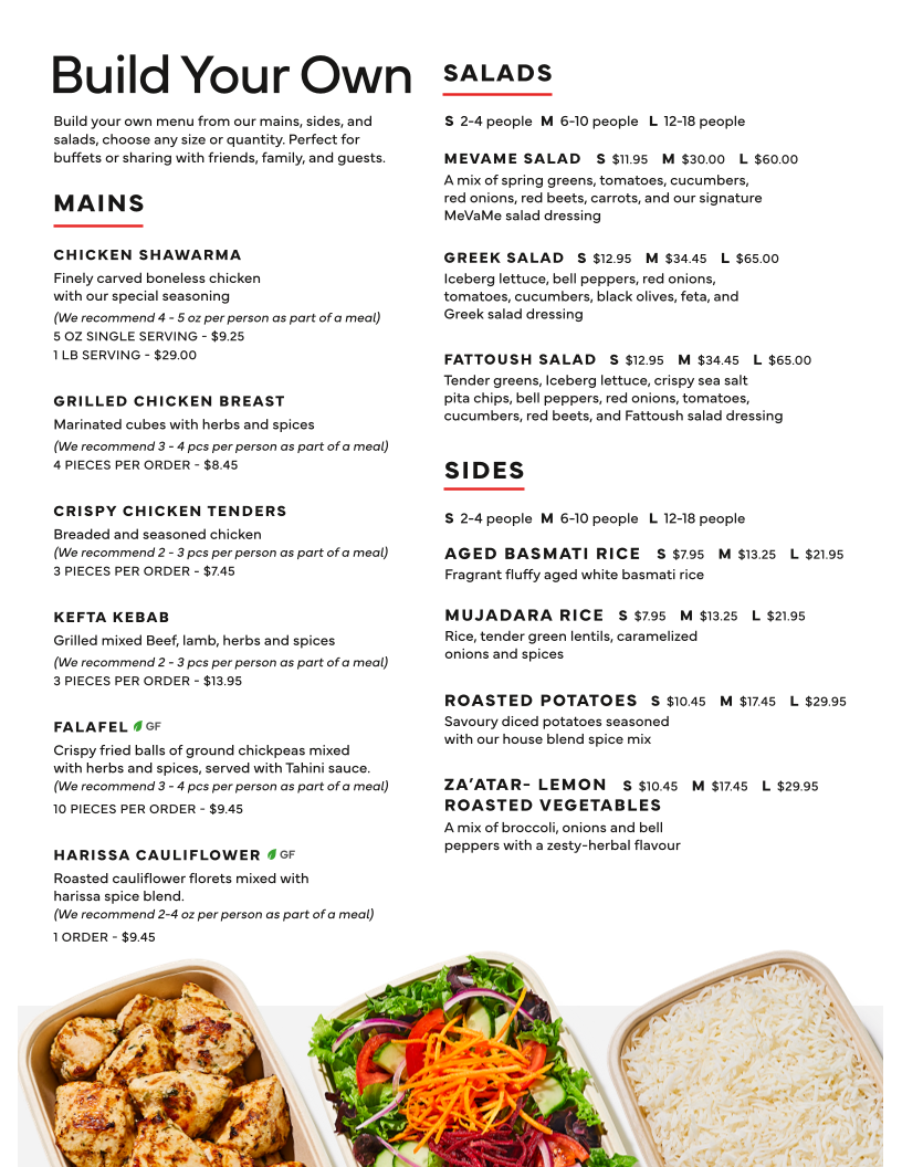 Menu, me va me Eat Mediterranean