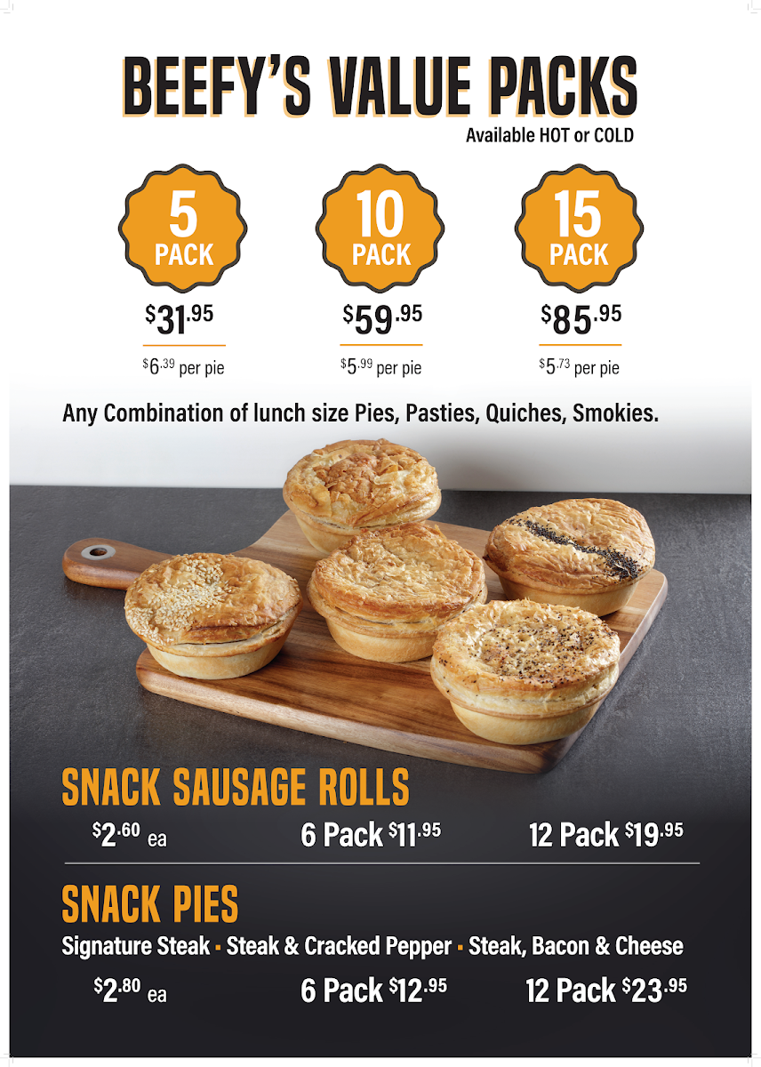 Menu, Beefy's Maroochydore
