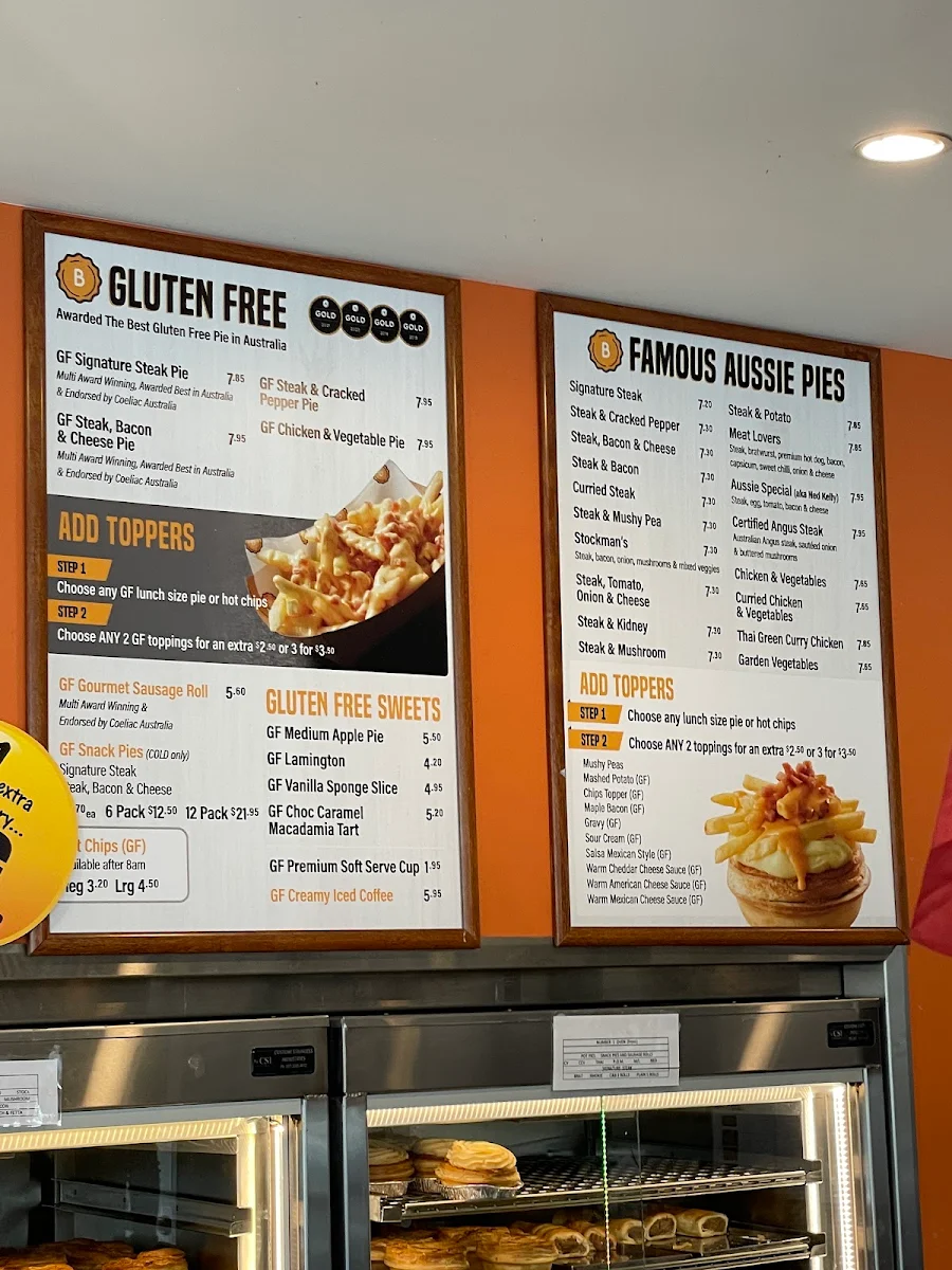 Menu, Beefy's Maroochydore