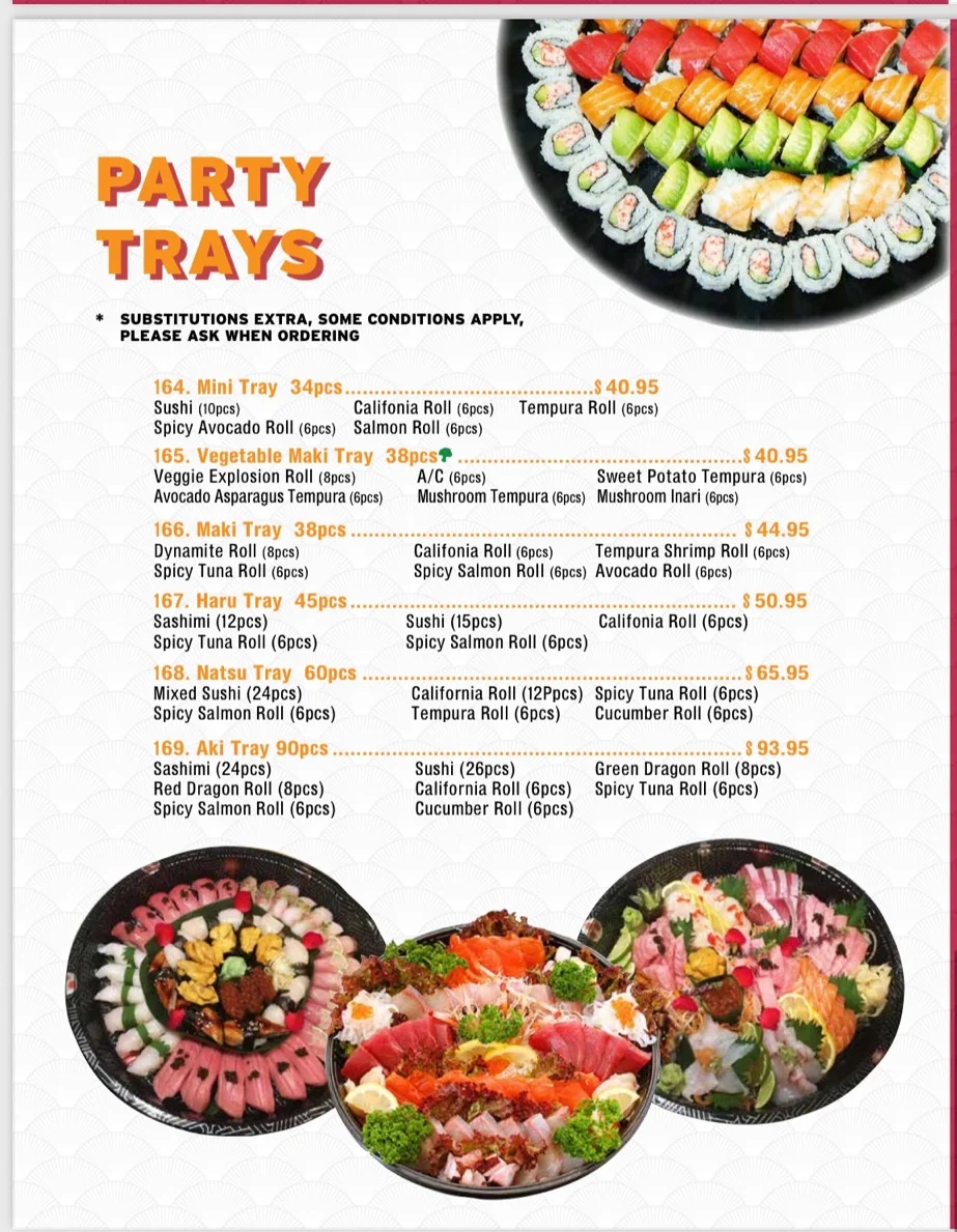 Menu, H&D Sushi Japanese Restaurant