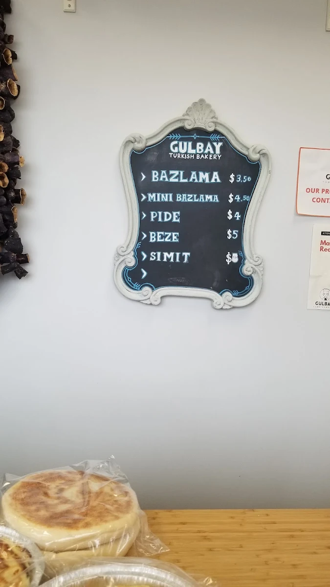 Menu, Gulbay Turkish Bakery (Woodbridge-Highway7)