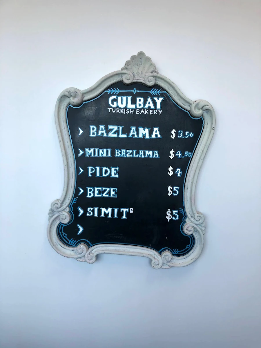 Menu, Gulbay Turkish Bakery (Woodbridge-Highway7)