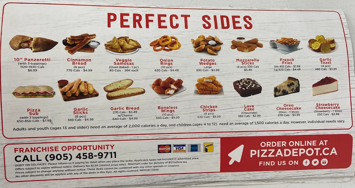 Menu, Pizza Depot Wyandotte