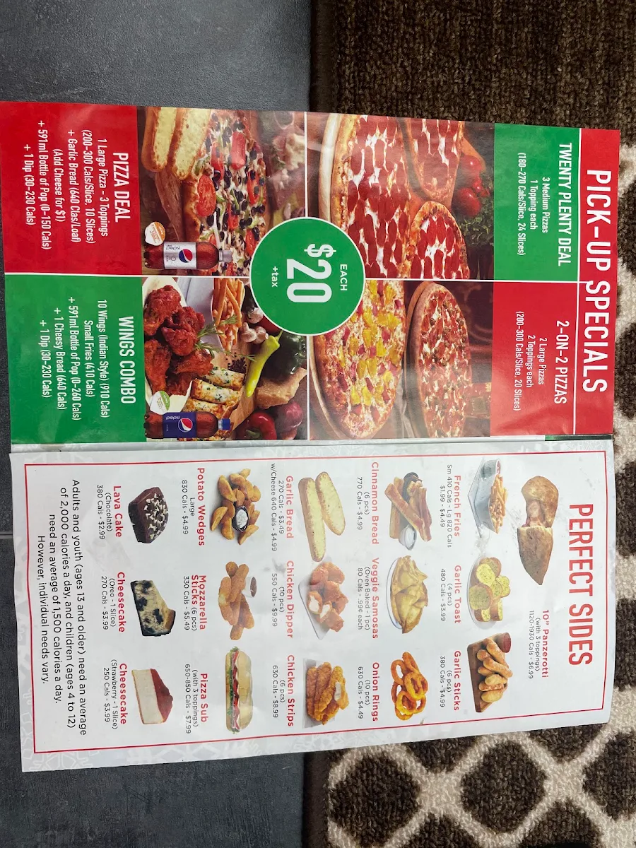 Menu, Pizza Depot Wyandotte