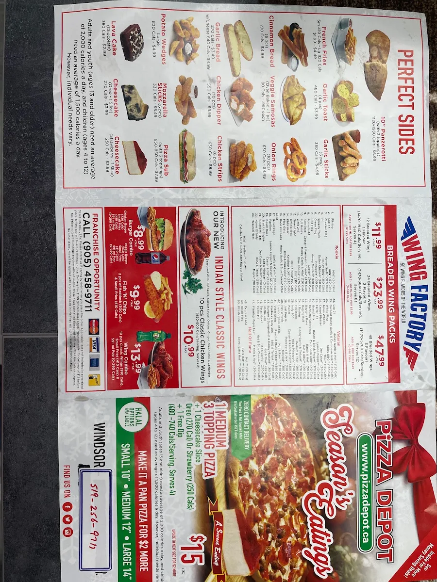Menu, Pizza Depot Wyandotte