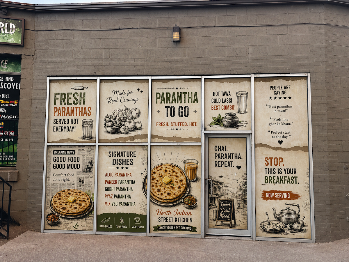 Menu, Paratha To Go