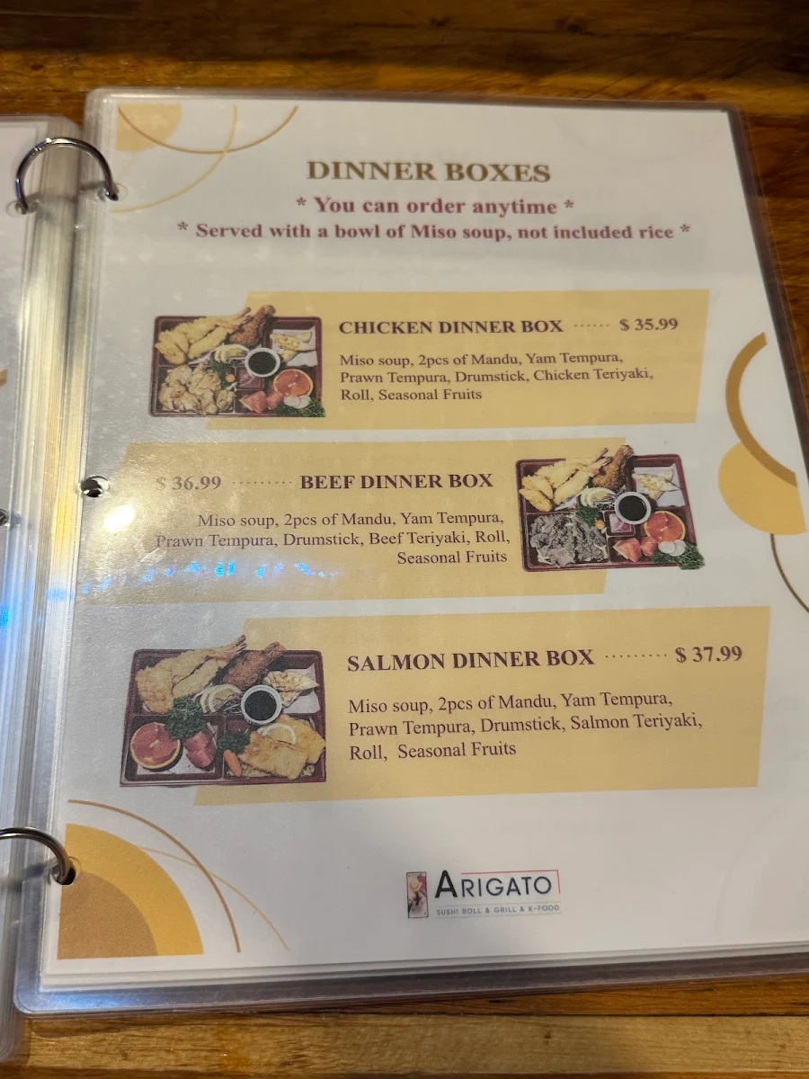 Menu, Arigato-2 (Cozy winter cuisine &Bar Ltd. )