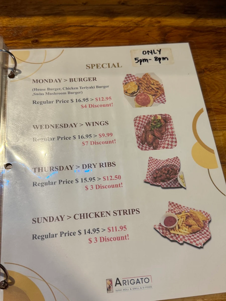 Menu, Arigato-2 (Cozy winter cuisine &Bar Ltd. )