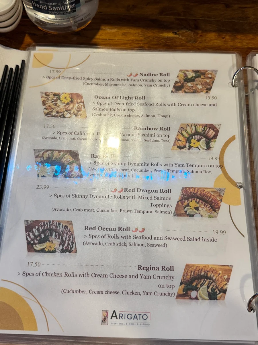 Menu, Arigato-2 (Cozy winter cuisine &Bar Ltd. )