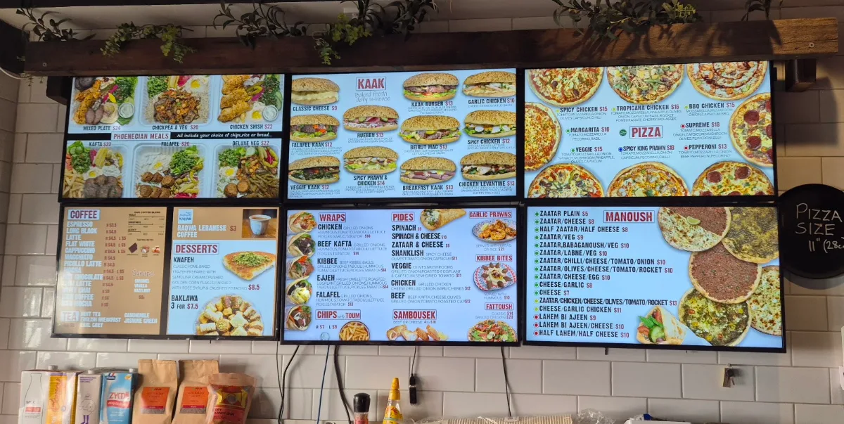 Menu, SAMBOUSEK PARRAMATTA