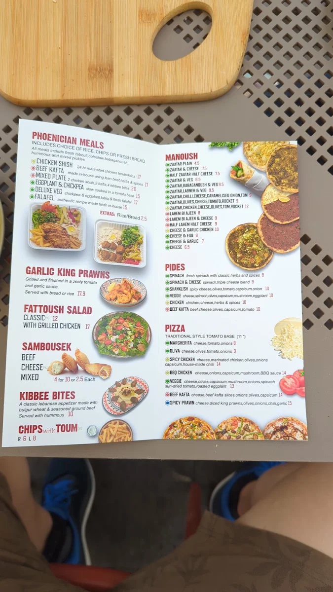 Menu, SAMBOUSEK PARRAMATTA