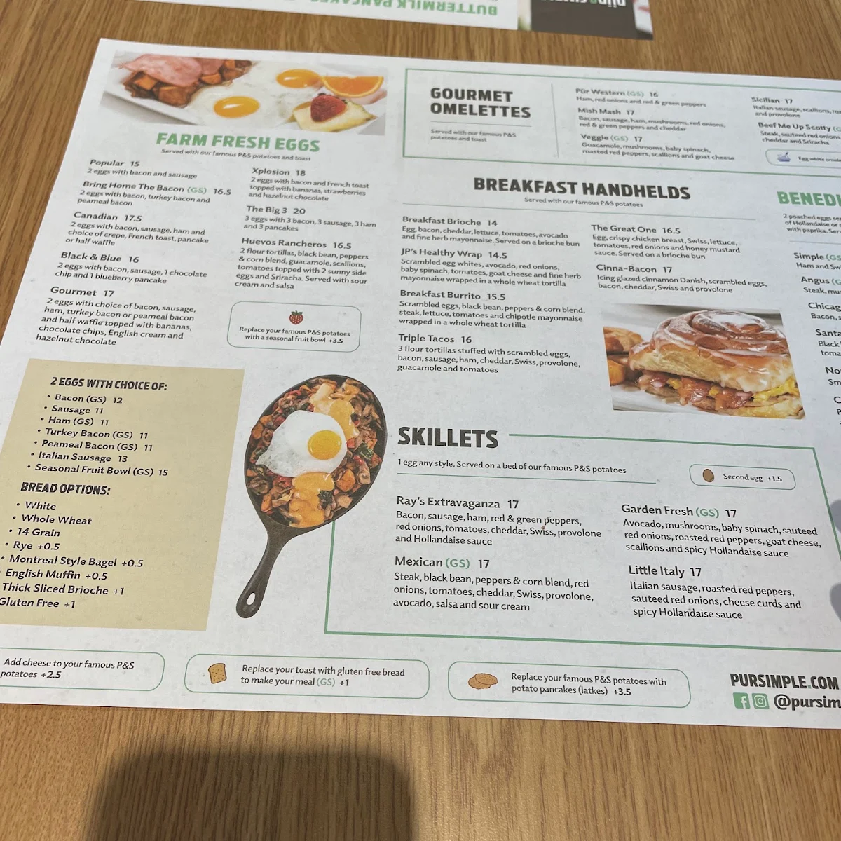 Menu, Pür & Simple