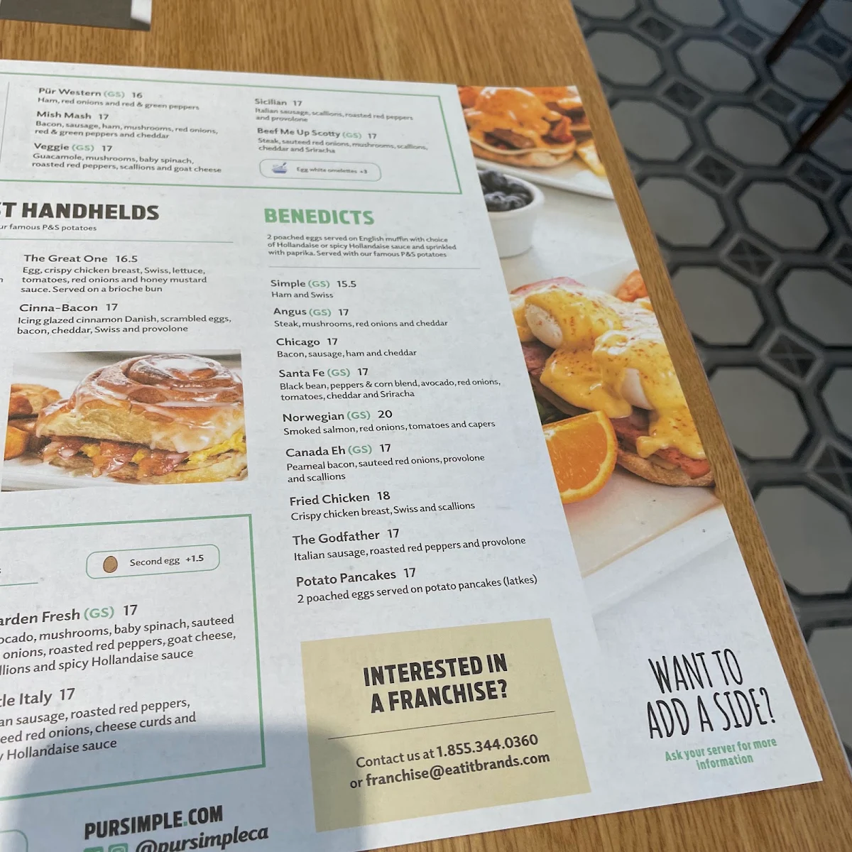 Menu, Pür & Simple