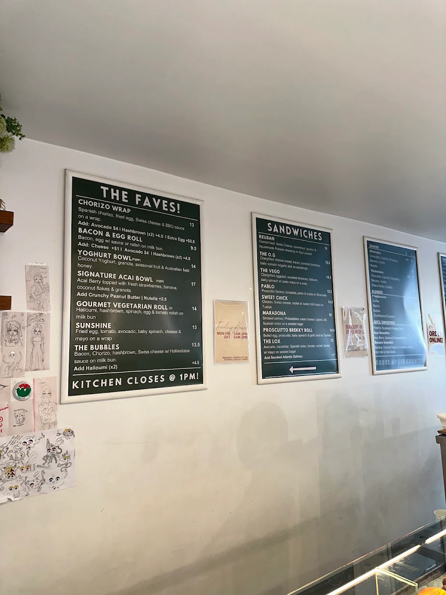 Menu, THE LARK EARLWOOD