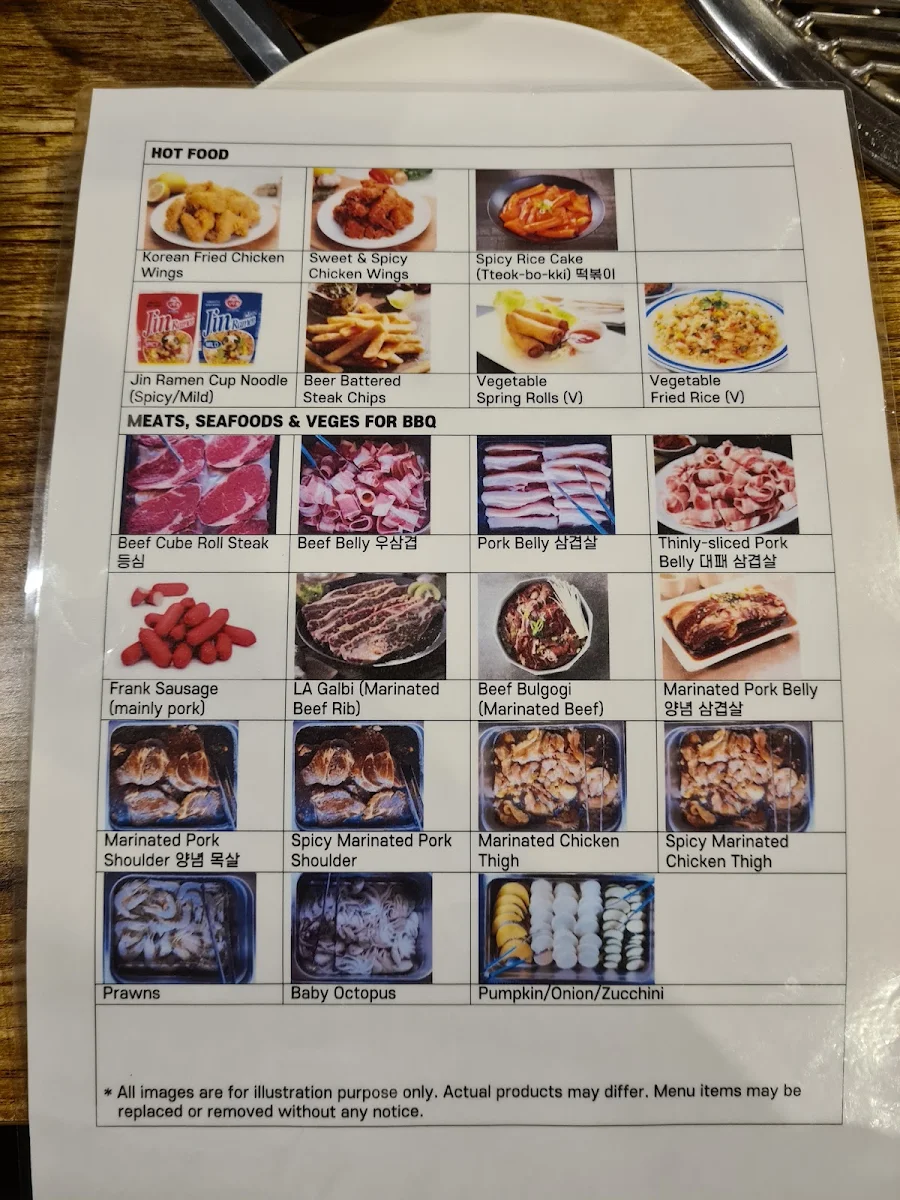 Menu, Restaurant Red & Green (GGOGI HOUSE by NEW management: Mon-Thur $51.90, Fri-Sun $55.90))
