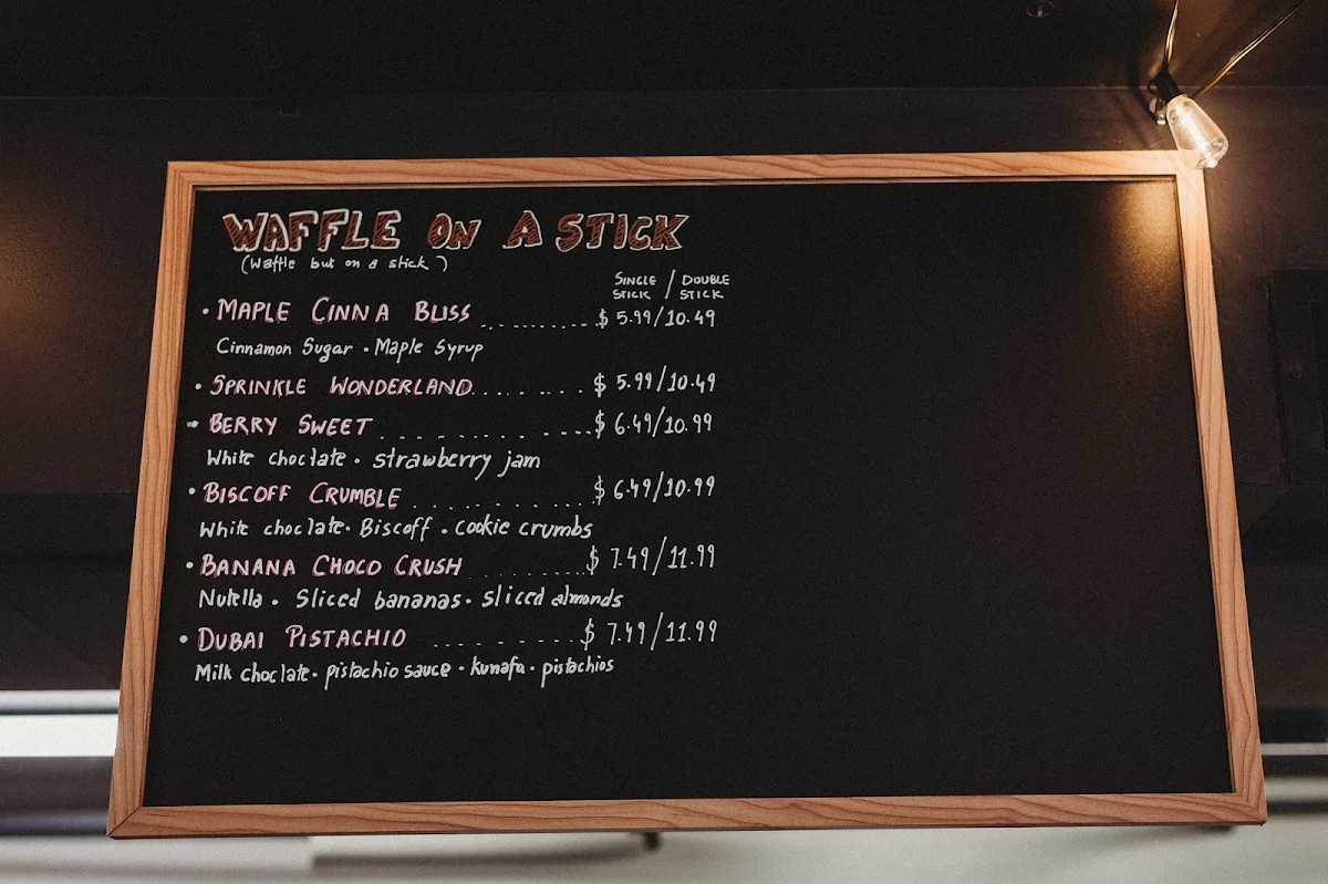 Menu, Blended Beverage Bar