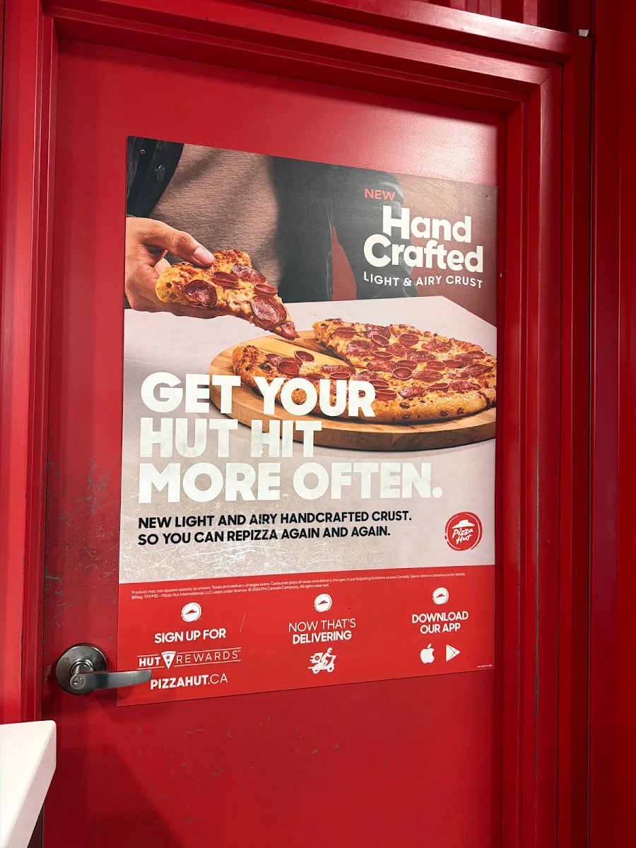 Menu, Pizza Hut