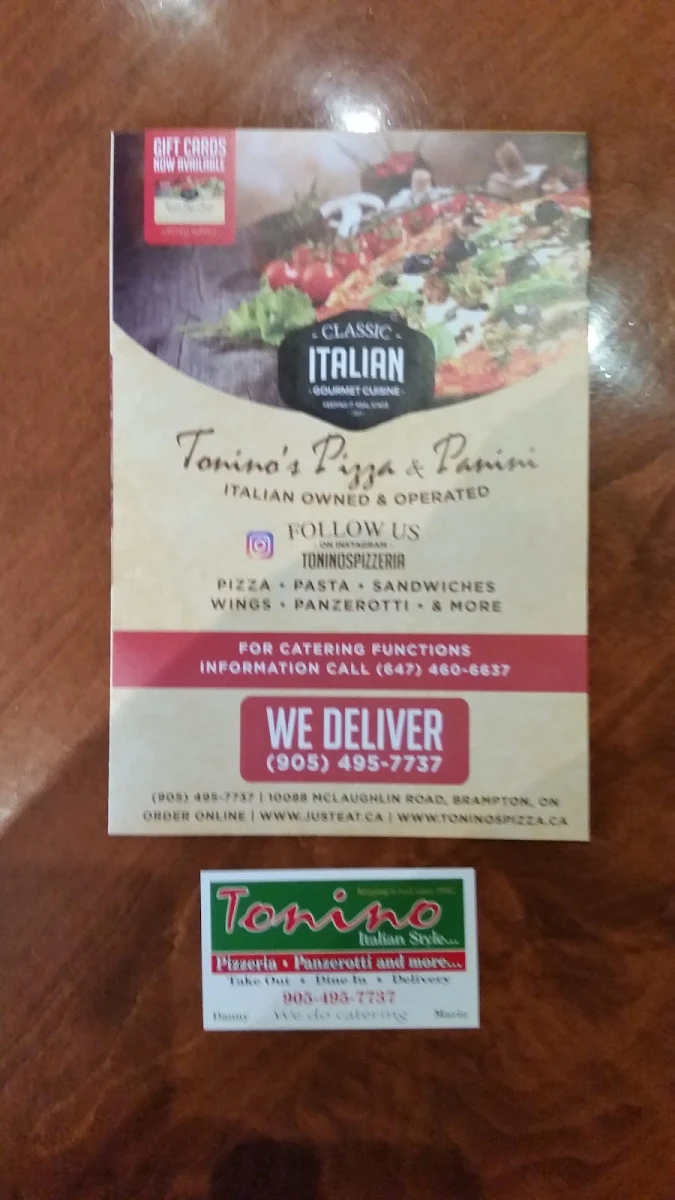 Menu, Pizza Hut