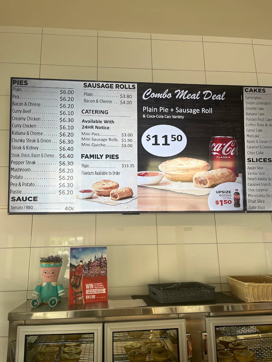 Menu, Gail Sauers Bakery Cafe Maryborough